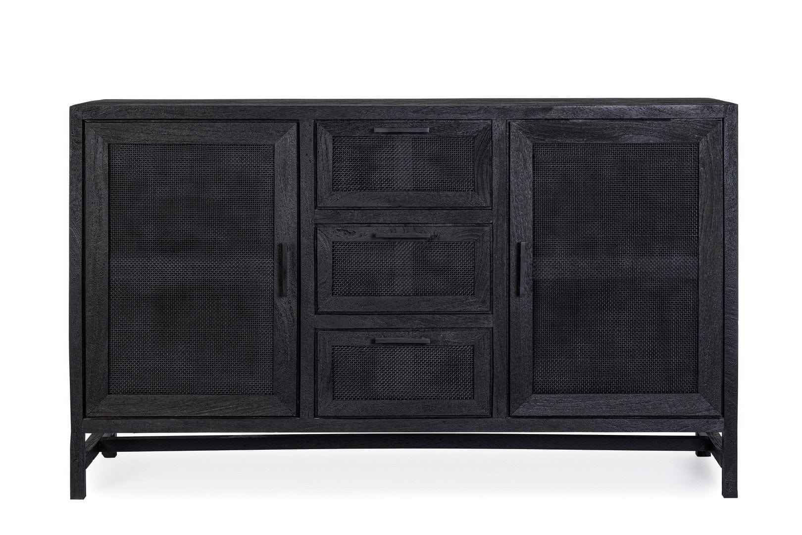 Bizzotto Credenza con 3 cassetti e 2 ante Weston Nero
