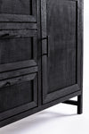 Bizzotto Credenza con 3 cassetti e 2 ante Weston Nero