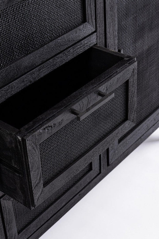 Bizzotto Credenza con 3 cassetti e 2 ante Weston Nero