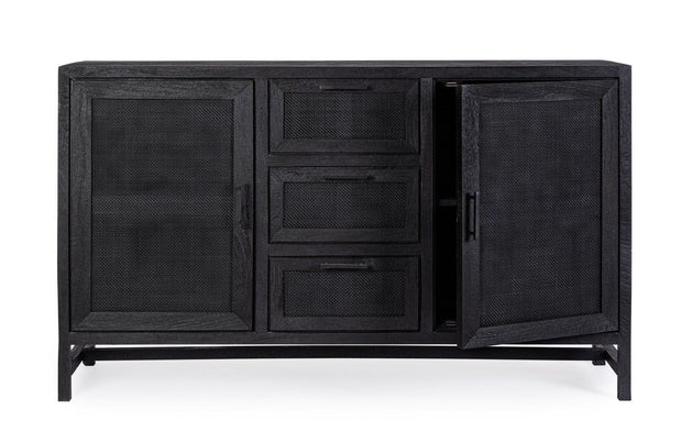 Bizzotto Credenza con 3 cassetti e 2 ante Weston Nero