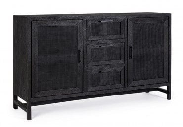 Bizzotto Credenza con 3 cassetti e 2 ante Weston Nero