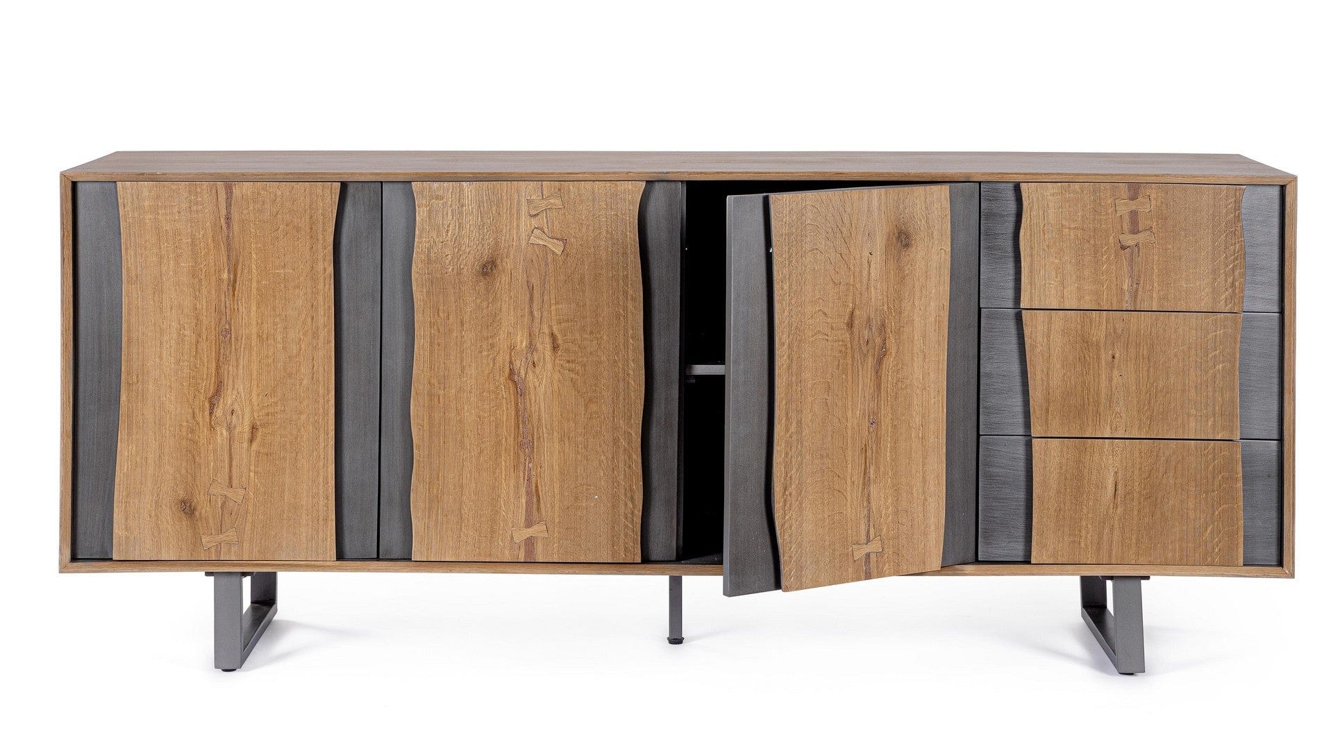 Bizzotto Credenza con 3 cassetti e 3 ante Garwood Naturale