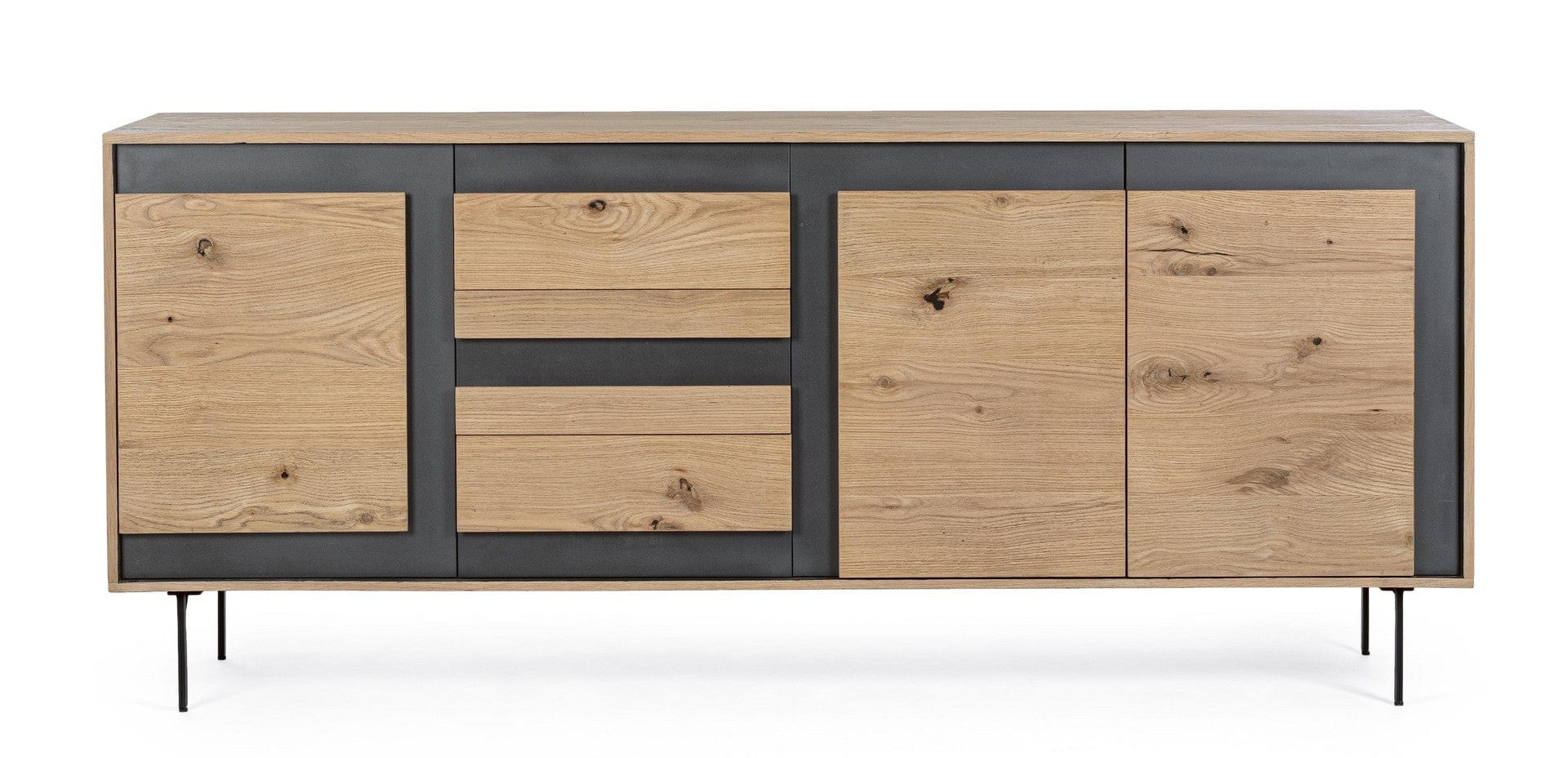 Bizzotto Credenza con 3 cassetti e 3 ante Stanwood Naturale