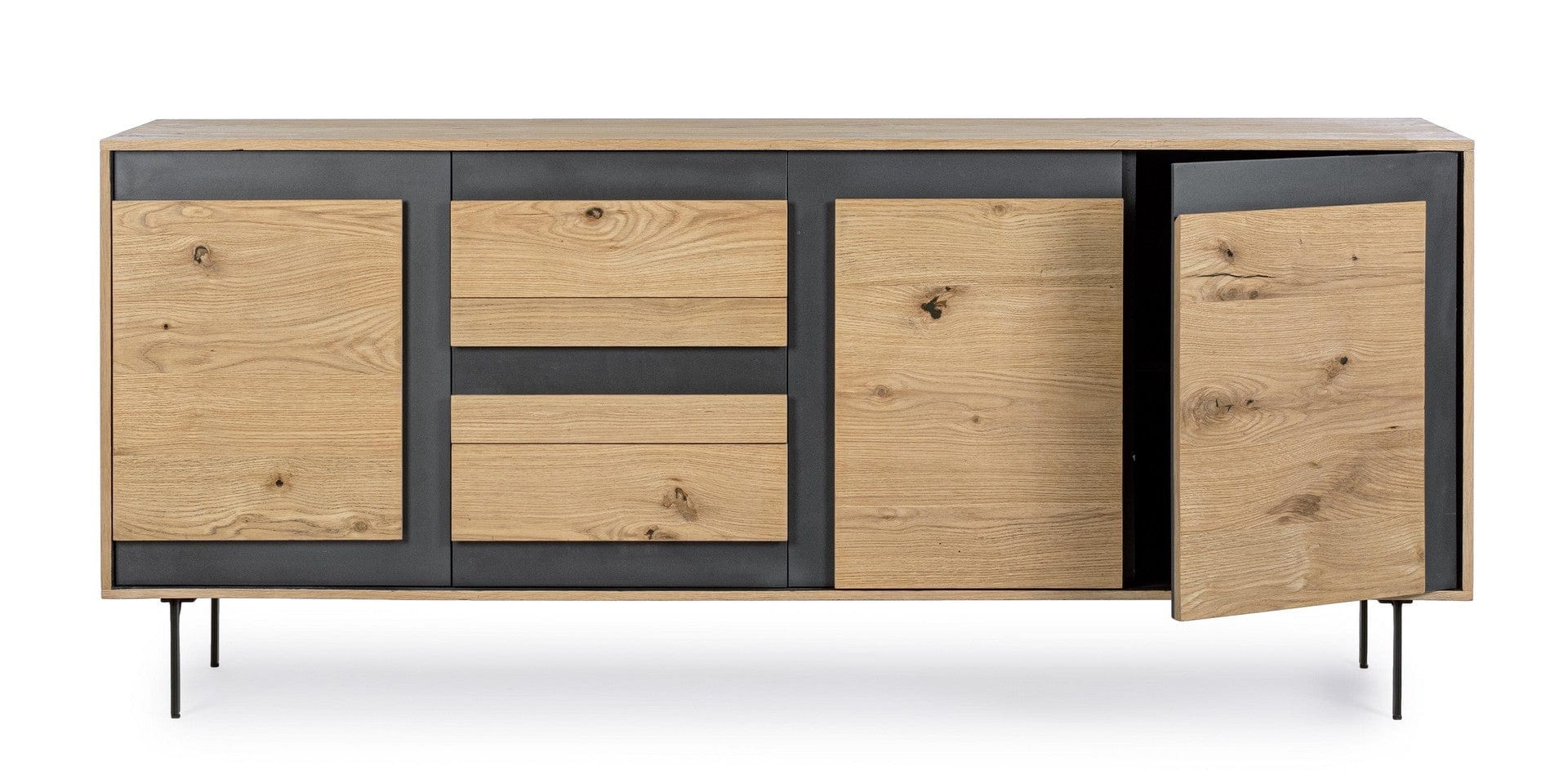 Bizzotto Credenza con 3 cassetti e 3 ante Stanwood Naturale