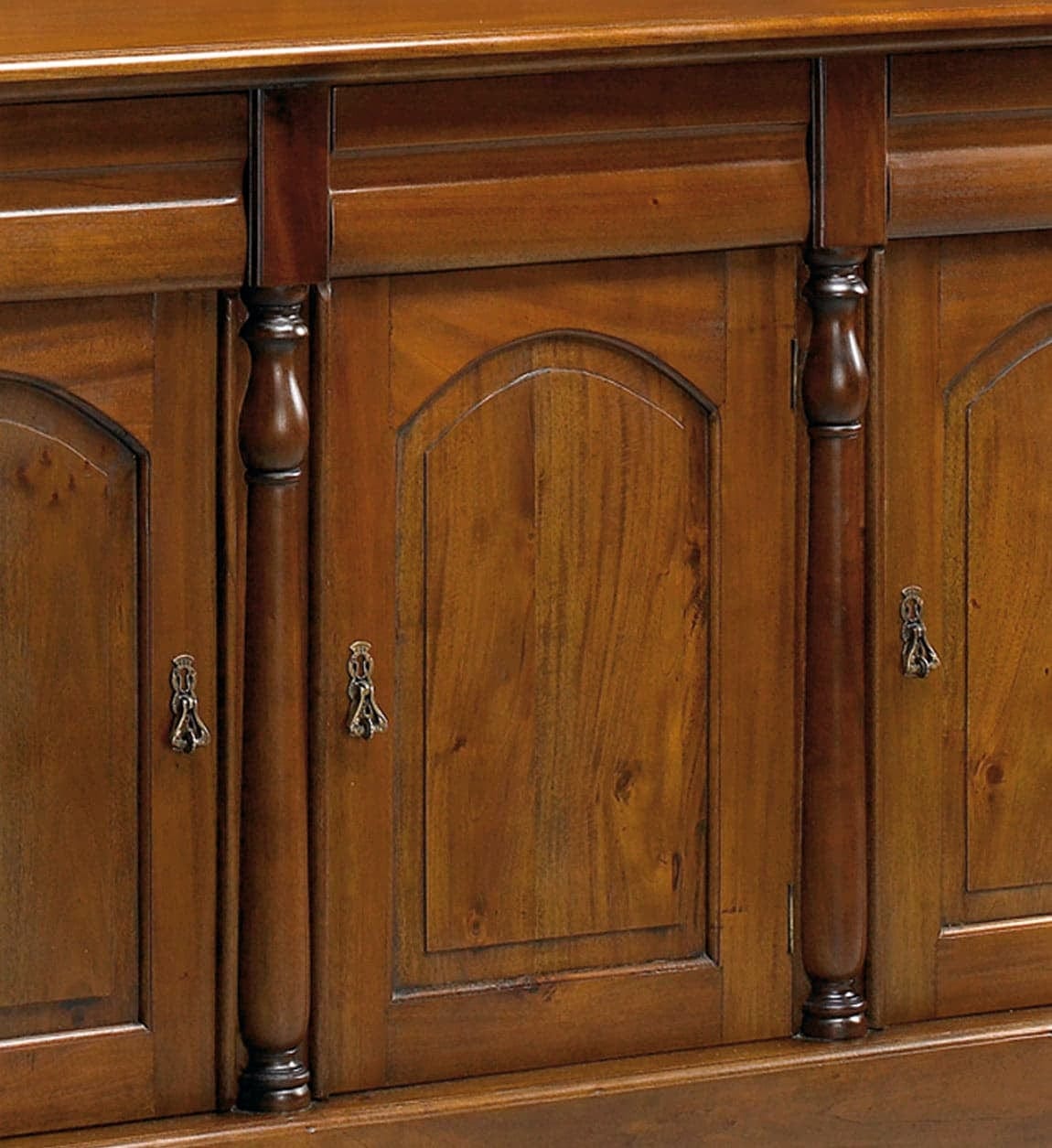 Moycor Credenza con 3 cassetti e 3 ante Vintage Noce