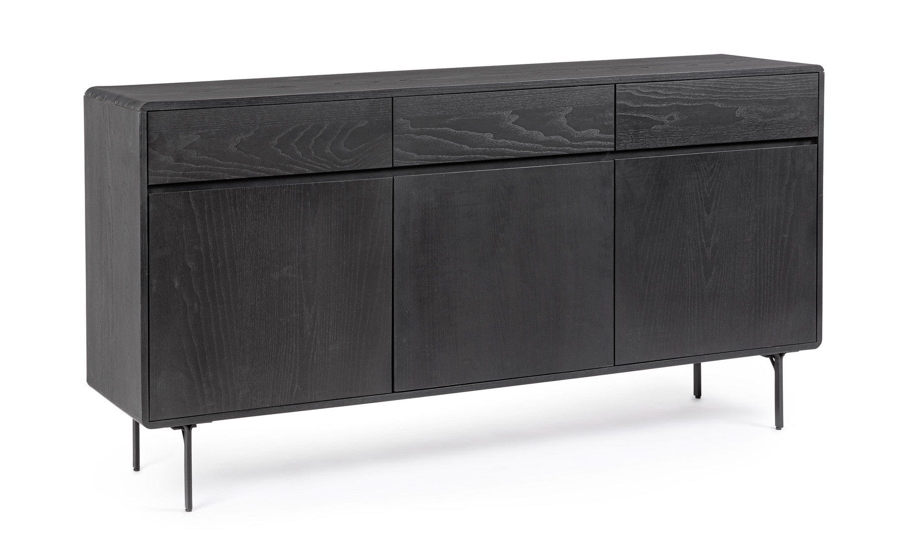 Bizzotto Credenza con 3 cassetti e 3 ante Widald Nero