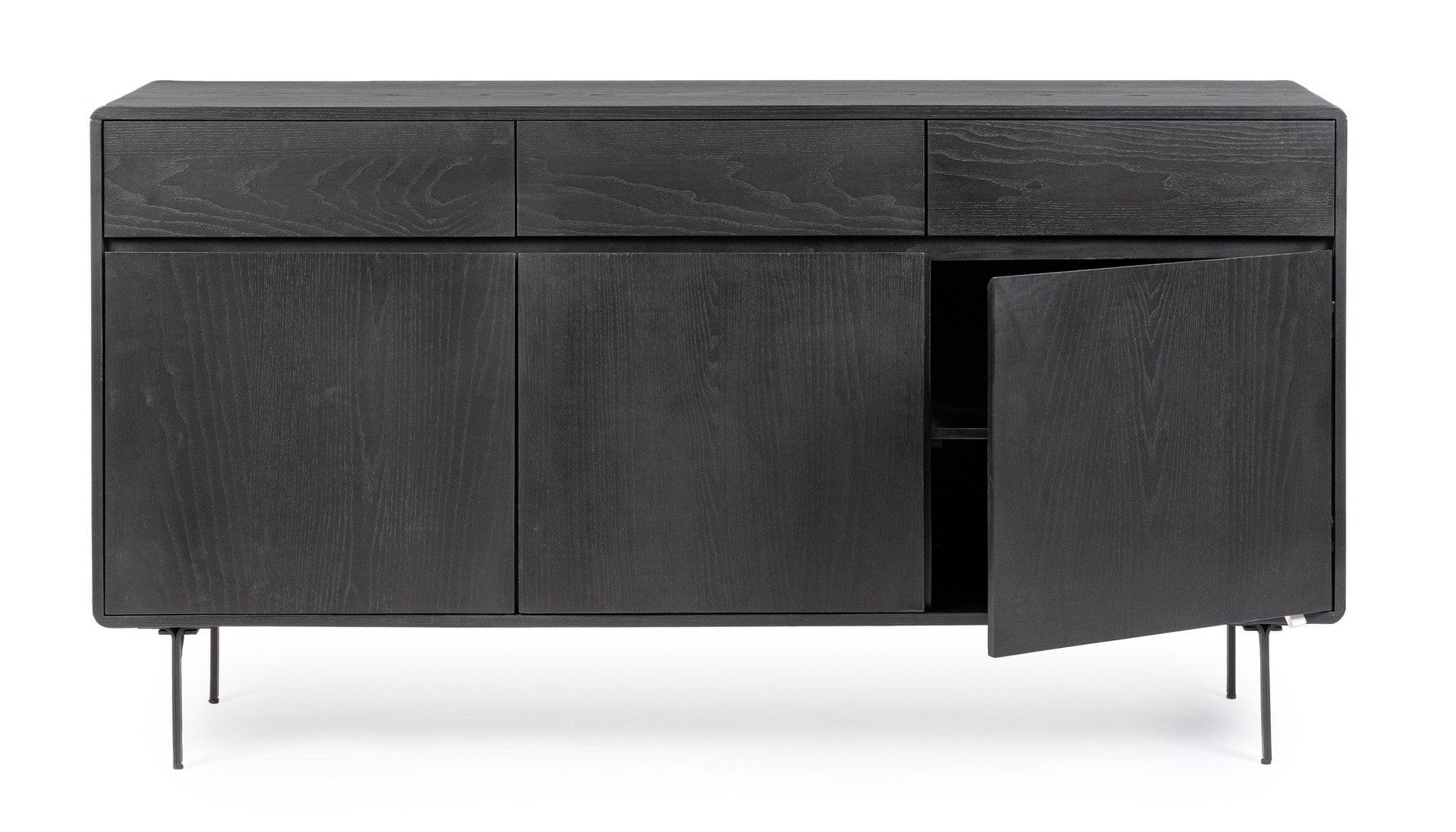 Bizzotto Credenza con 3 cassetti e 3 ante Widald Nero