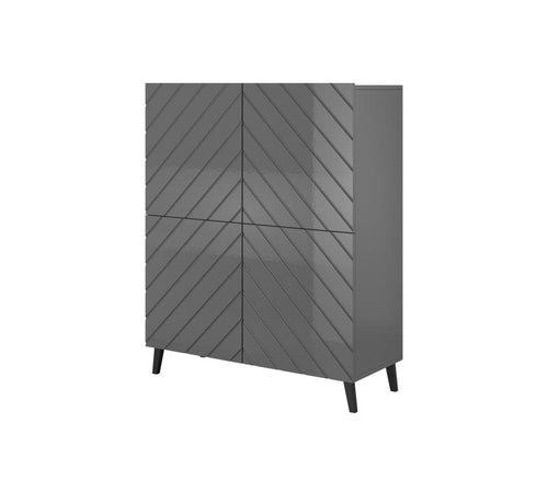 Halmar Credenza con 4 ante Abeto Grafite
