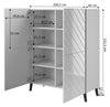 Halmar Credenza con 4 ante Abeto Nero