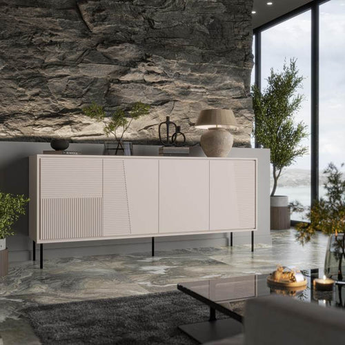Halmar Credenza con 4 ante Abi Rosa