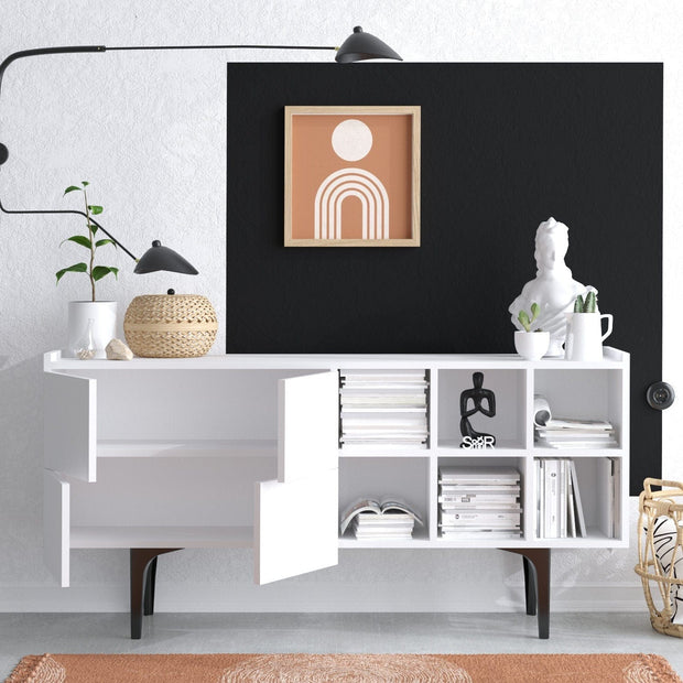 Asir Credenza con 4 ante Alpha Bianco