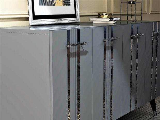 Asir Credenza con 4 ante Asel Argento