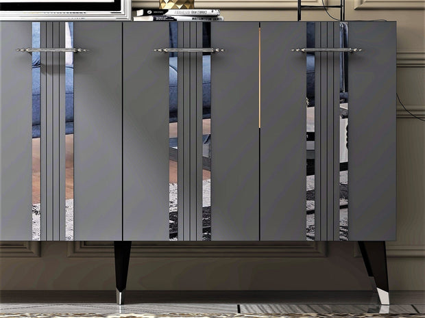 Asir Credenza con 4 ante Asel Argento