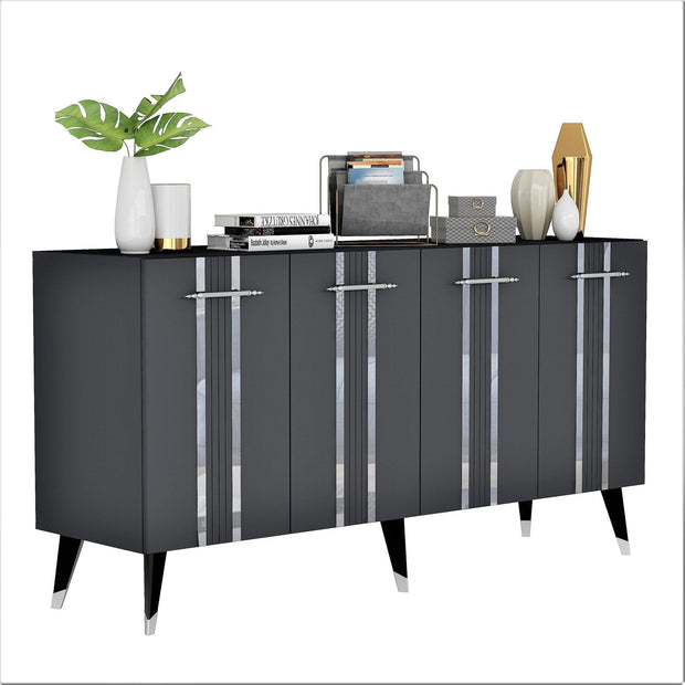 Asir Credenza con 4 ante Asel Argento