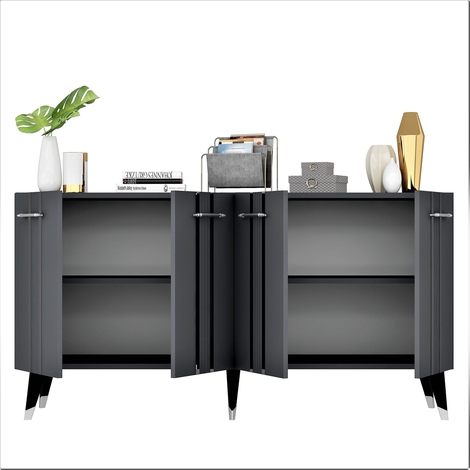Asir Credenza con 4 ante Asel Argento