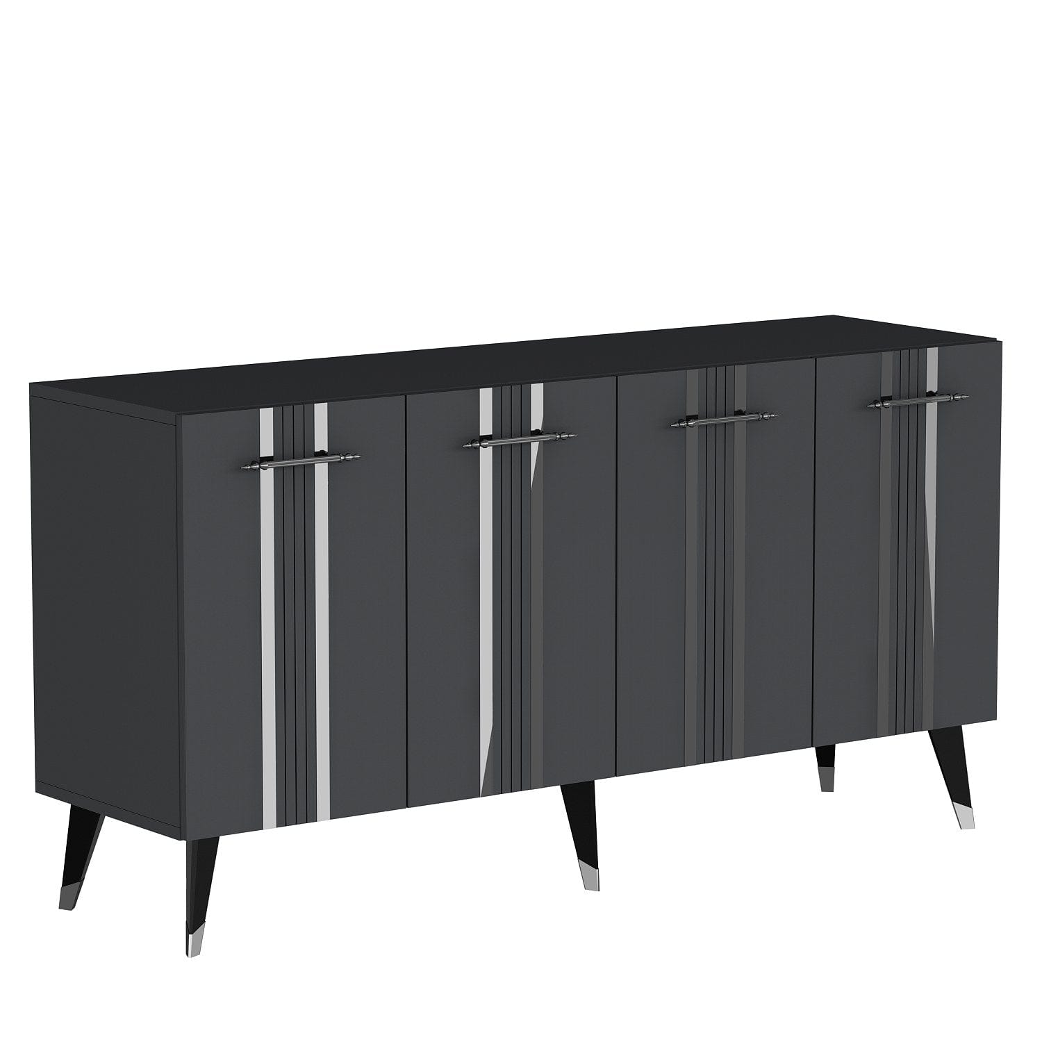 Asir Credenza con 4 ante Asel Argento