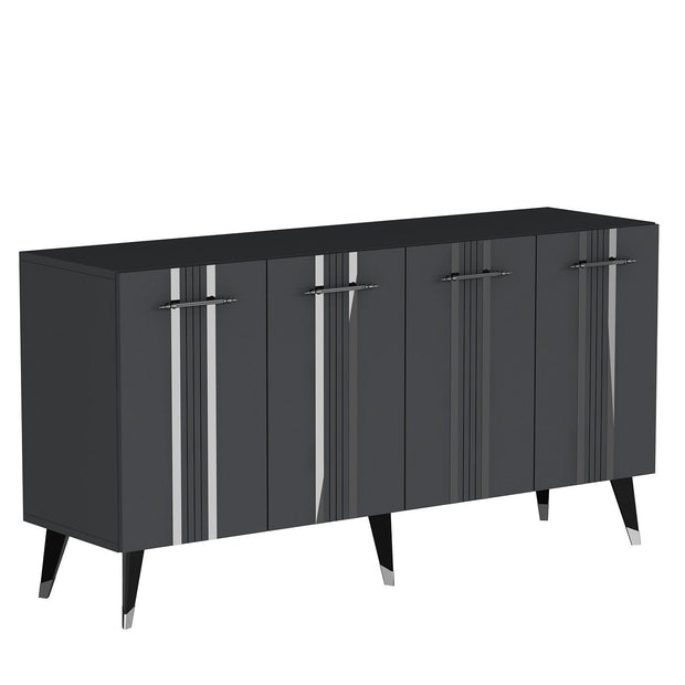 Asir Credenza con 4 ante Asel Argento