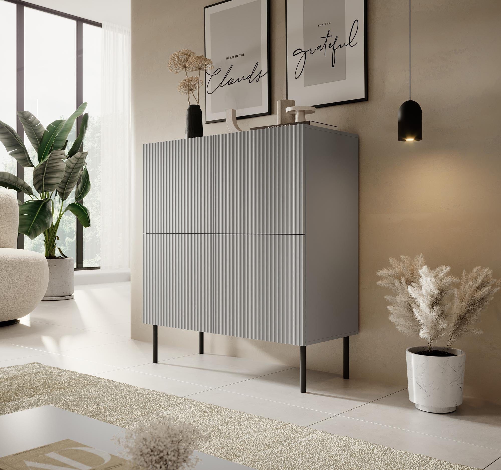 Halmar Credenza con 4 ante Asensio Grigio