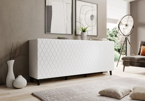 Halmar Credenza con 4 ante Asti Bianco