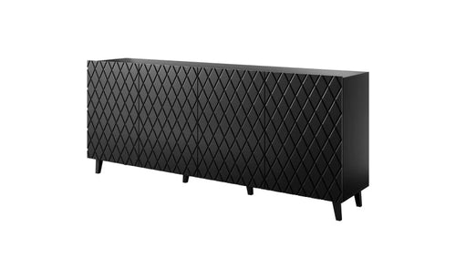 Halmar Credenza con 4 ante Asti Nero
