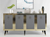 Asir Credenza con 4 ante Bare Antracite