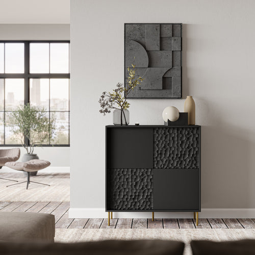 Halmar Credenza con 4 ante Bullet Nero