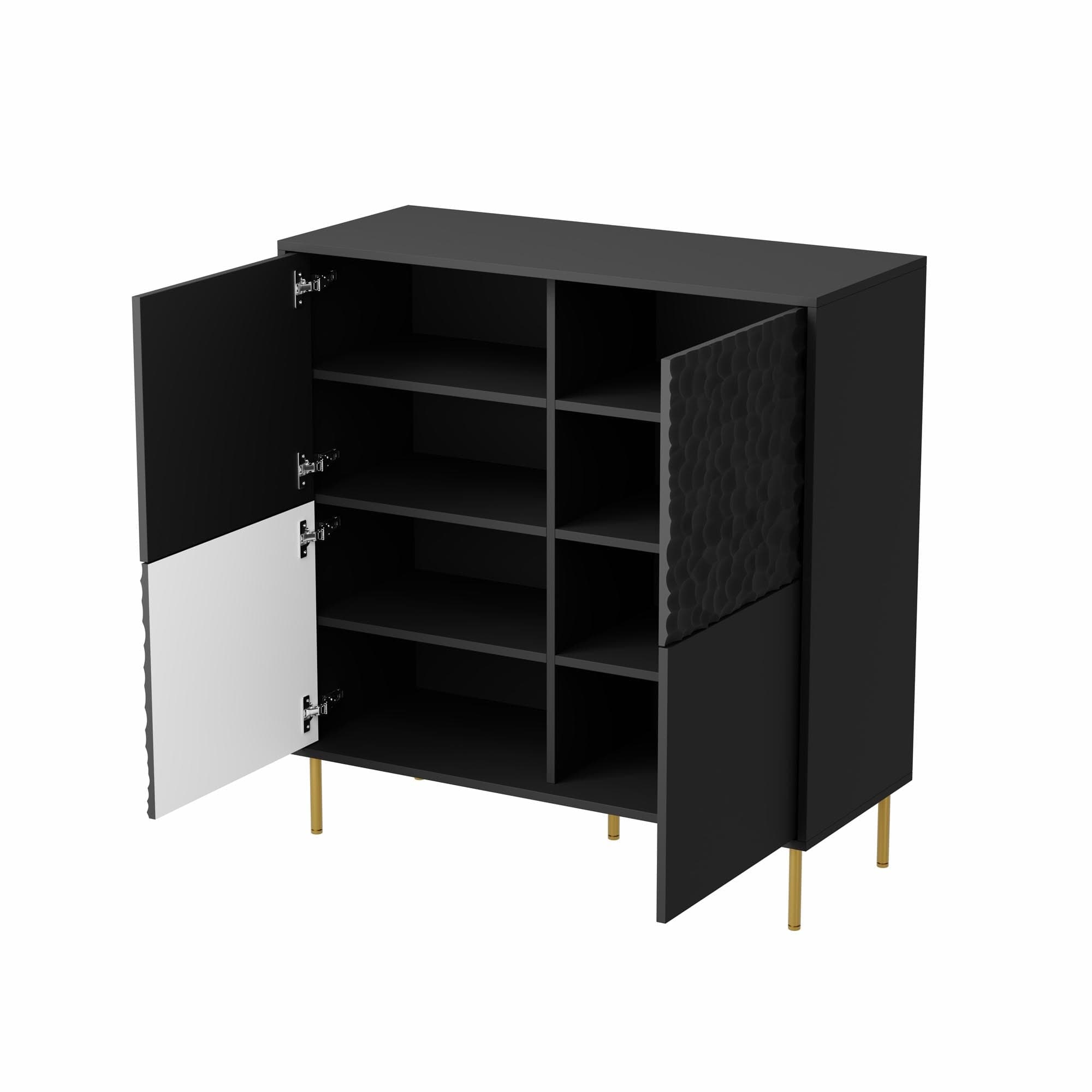 Halmar Credenza con 4 ante Bullet Nero