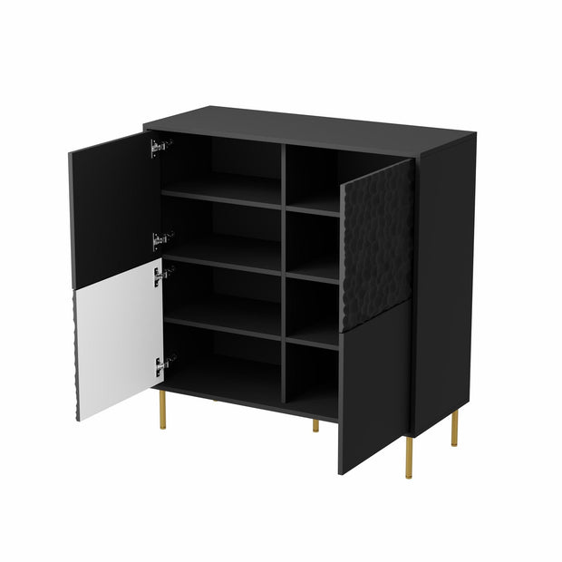 Halmar Credenza con 4 ante Bullet Nero