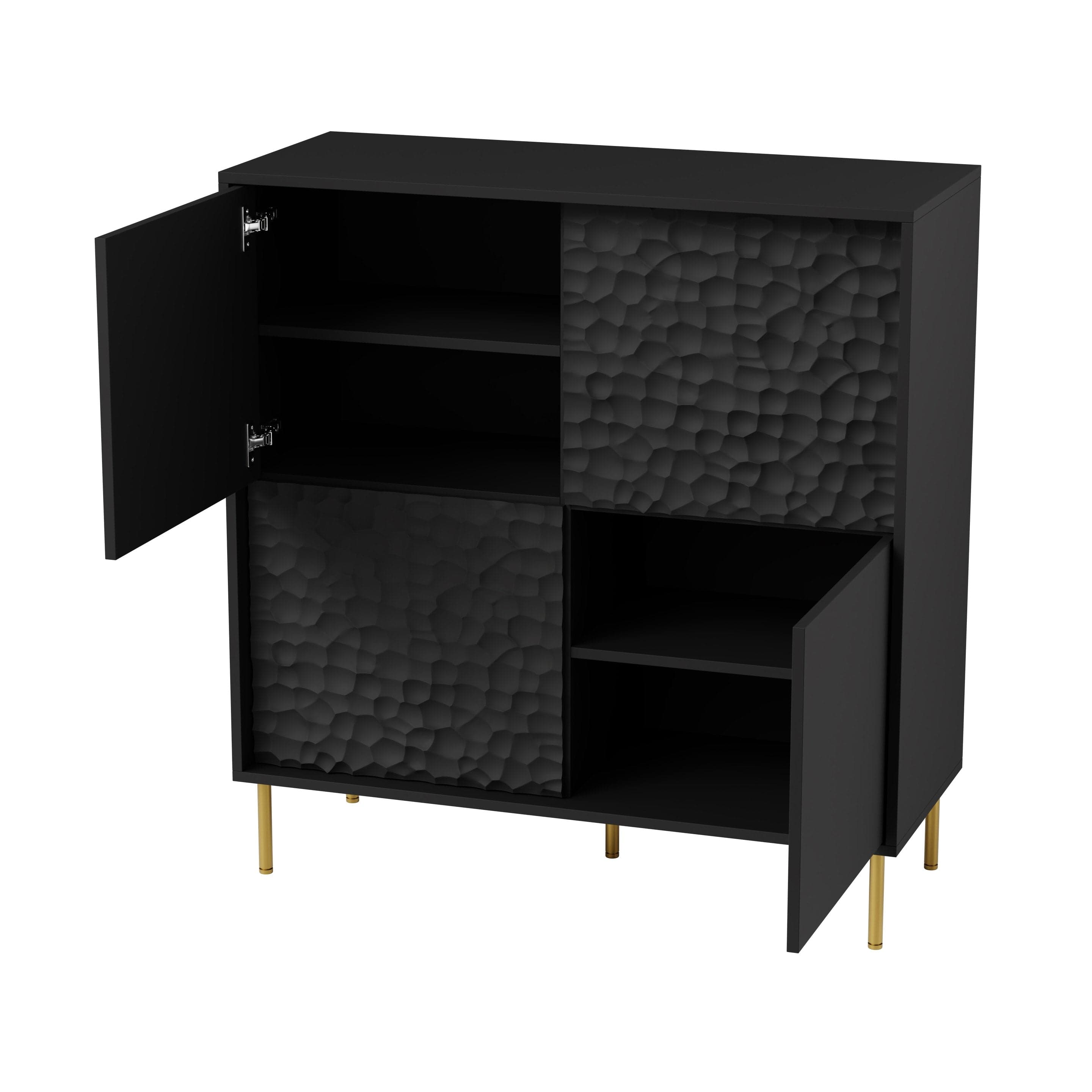 Halmar Credenza con 4 ante Bullet Nero