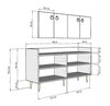 Asir Credenza con 4 ante Daring Quercia