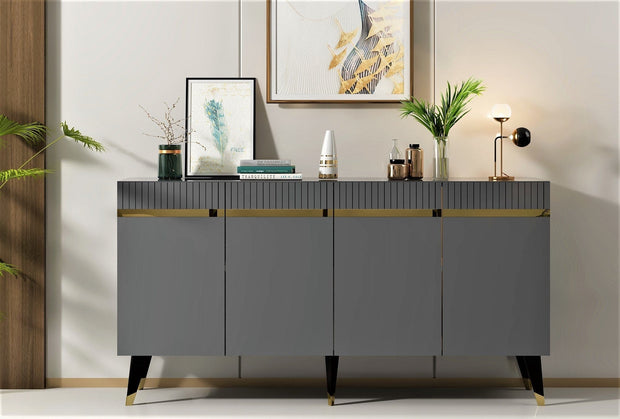 Credenza con 4 ante Defne Antracite