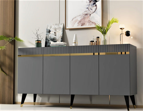Asir Credenza con 4 ante Defne Antracite