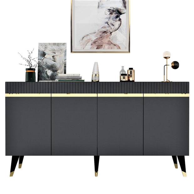 Asir Credenza con 4 ante Defne Antracite