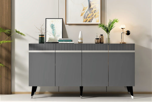 Asir Credenza con 4 ante Defne Antracite