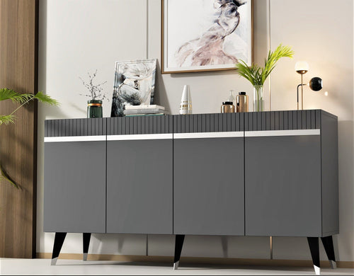 Asir Credenza con 4 ante Defne Antracite