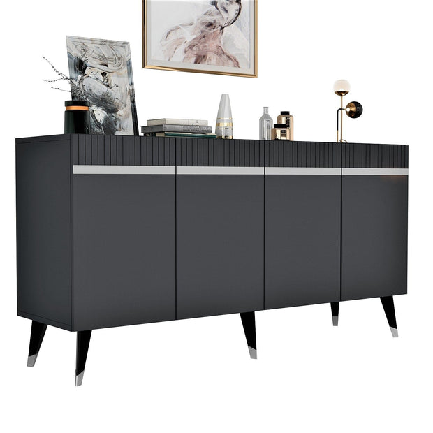 Asir Credenza con 4 ante Defne Antracite