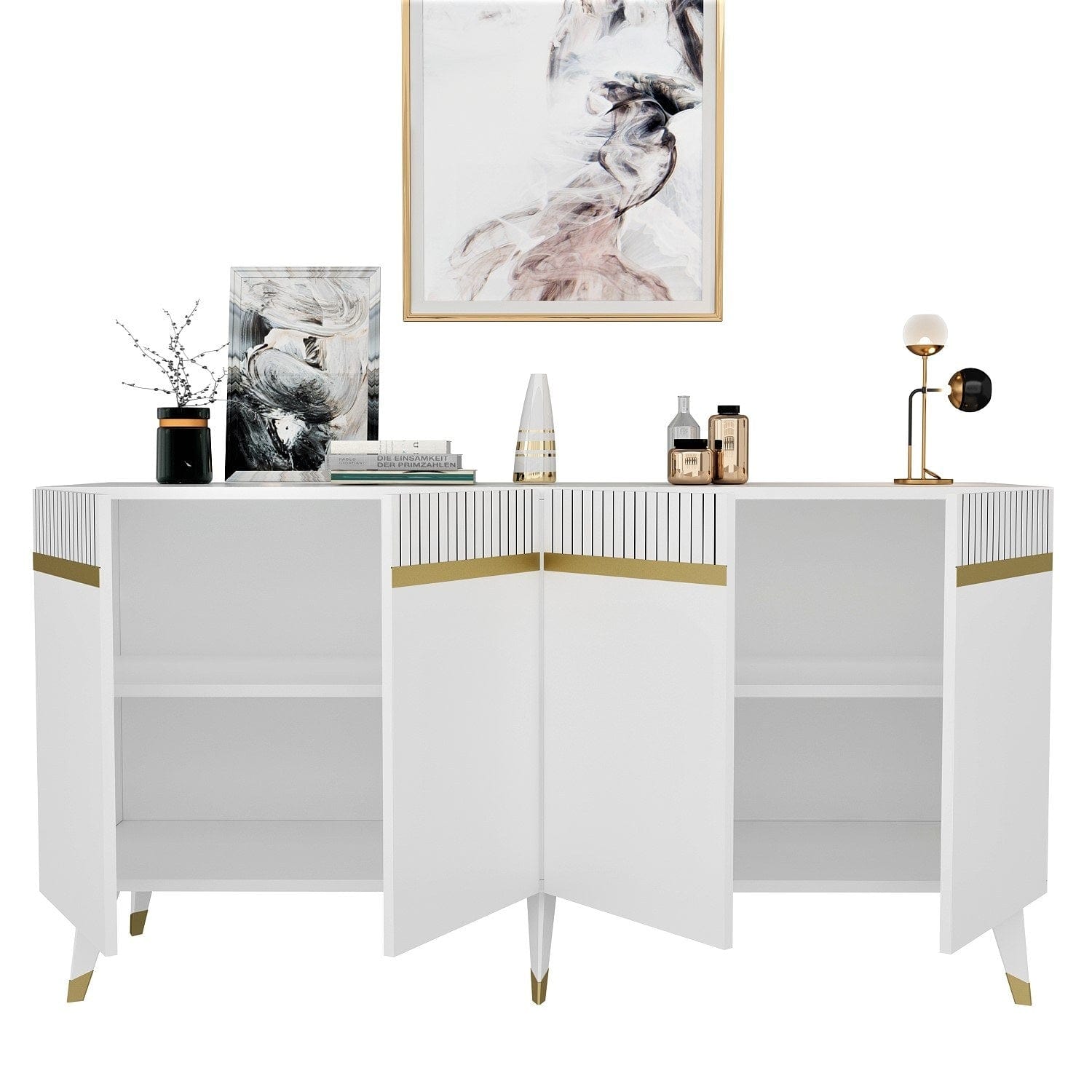 Asir Credenza con 4 ante Defne Oro