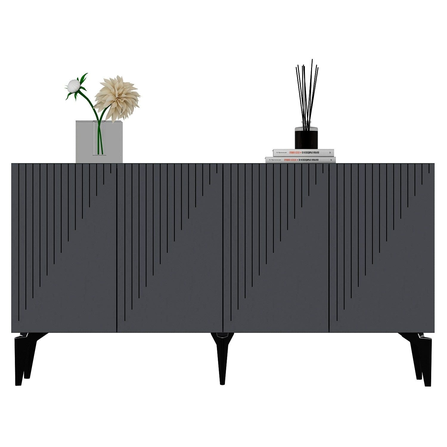 Asir Credenza con 4 ante Draw Antracite