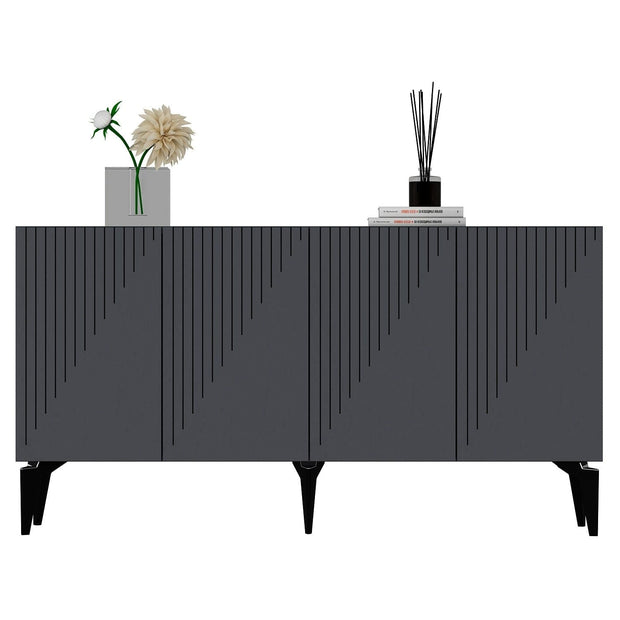 Asir Credenza con 4 ante Draw Antracite