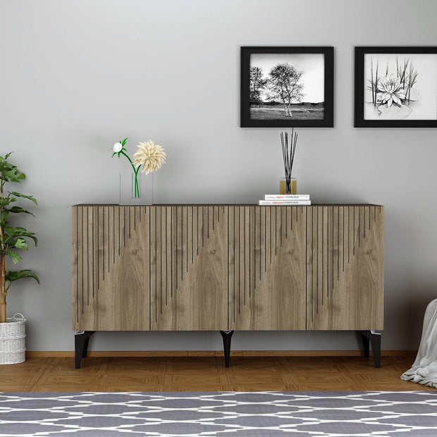 Asir Credenza con 4 ante Draw Noce