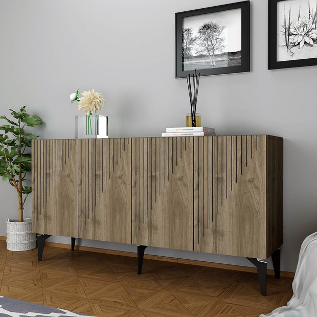 Asir Credenza con 4 ante Draw Noce