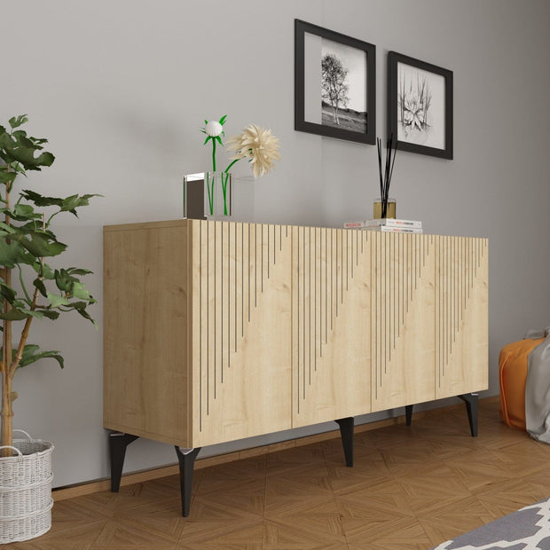 Asir Credenza con 4 ante Draw Quercia