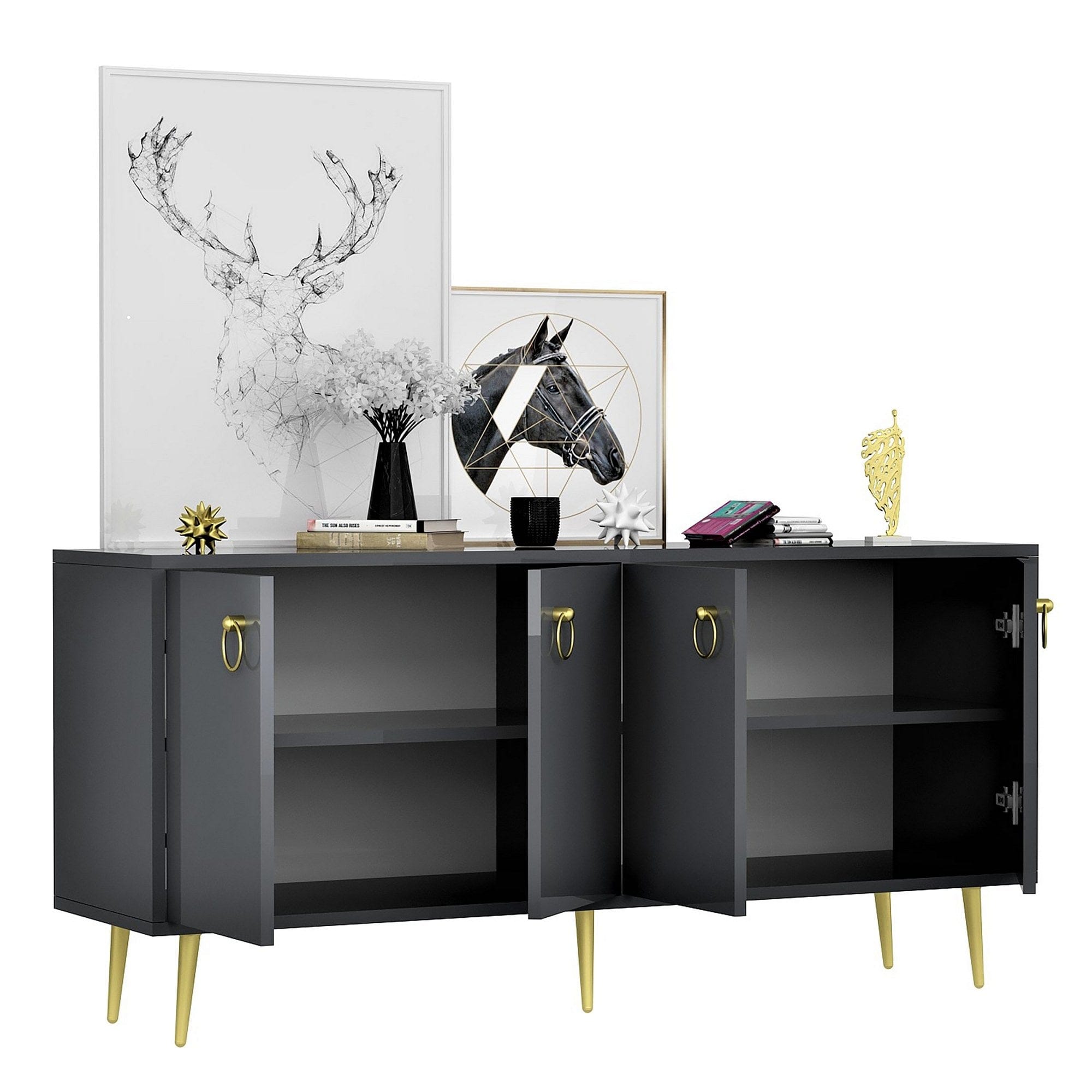 Credenza con 4 ante Drop Antracite (4)