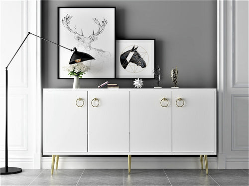 Credenza con 4 ante Drop Bianco