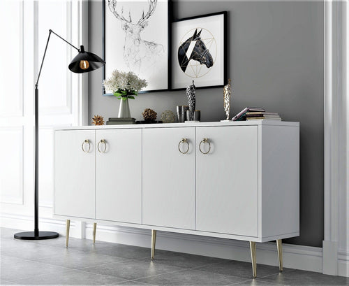 Credenza con 4 ante Drop Bianco (1)