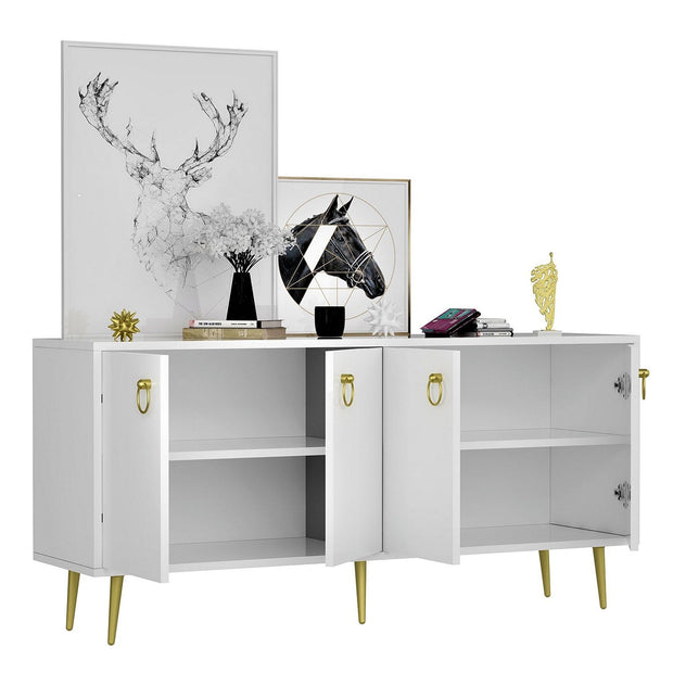 Asir Credenza con 4 ante Drop Bianco