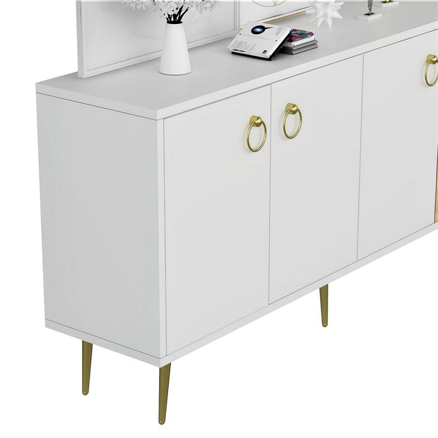 Asir Credenza con 4 ante Drop Bianco