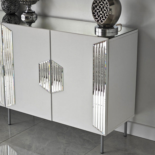 Asir Credenza con 4 ante Dubai Bianco