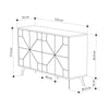 Asir Credenza con 4 ante Dune Bianco
