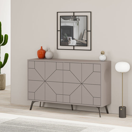 Asir Credenza con 4 ante Dune Cappuccino